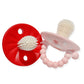 Razberry Teether - Chompy Mushroom Silicone Teether 2PK - Red & Pink