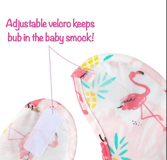 Bubify Baby Smock - Flamingo
