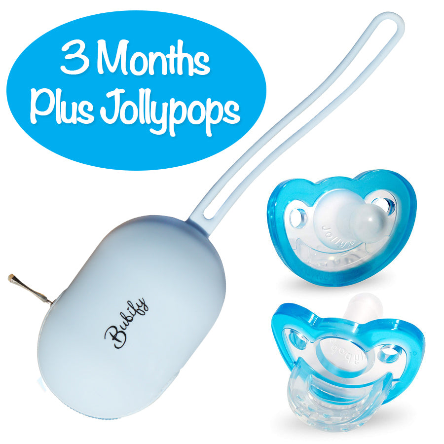 Jollypop Silicone Pacifier Case with 2 Jollypops -