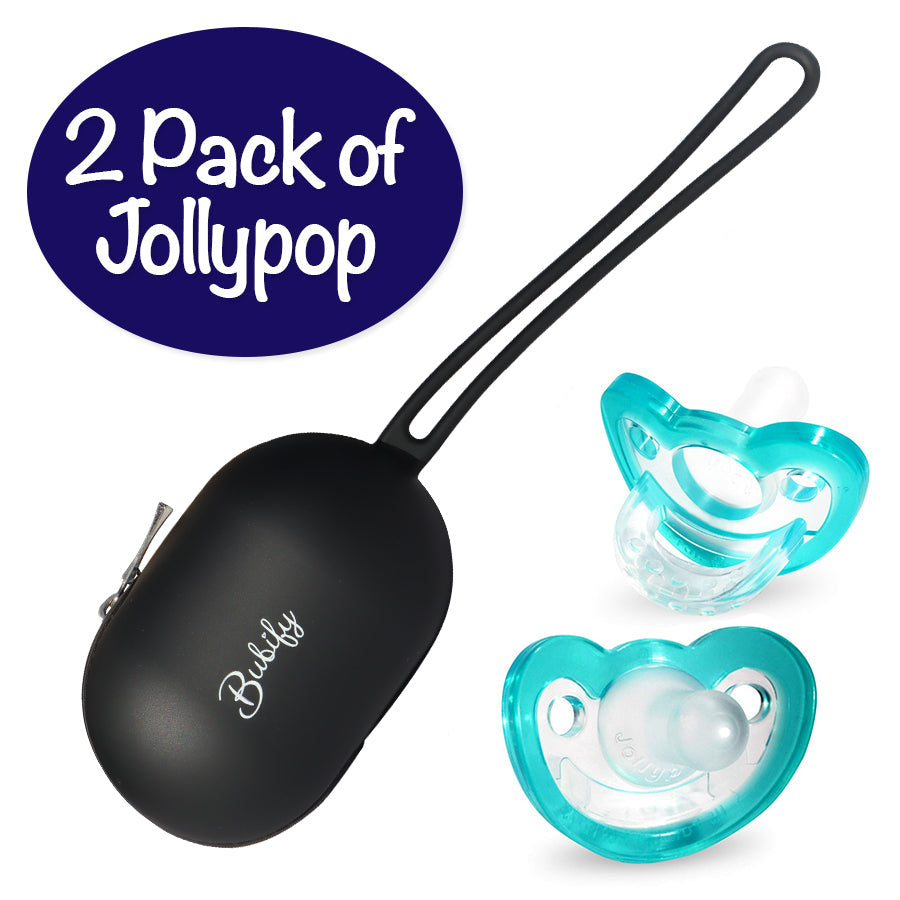 Jollypop Silicone Case with 2 Jollypop Pacifiers 